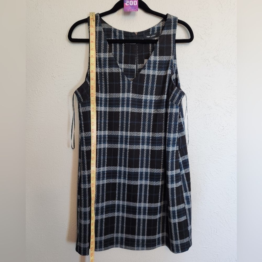 Blu black plaid dress
